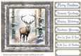 Framed Christmas stag card front 6