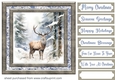 Framed Christmas stag card front 7