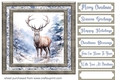 Framed Christmas stag card front 11