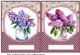 2 Lilac vase card fronts/toppers 1