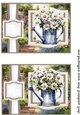 2 Daisy watering can card fronts/toppers(5x7 aprox) 1