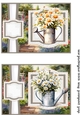 2 Daisy watering can card fronts/toppers(5x7 aprox) 2