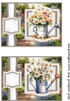 2 Daisy watering can card fronts/toppers(5x7 aprox) 3