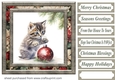 Naughty Christmas kitten card front 8