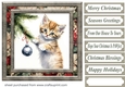 Naughty Christmas kitten card front 10