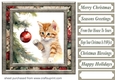 Naughty Christmas kitten card front 11