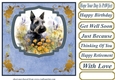 Floral Scottish terrier card front (N) 5