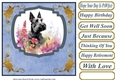 Floral Scottish terrier card front (N) 6