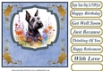 Floral Scottish terrier card front (N) 7