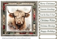 Christmas Highland cow card front 11