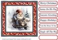 Santas on his way card front 5