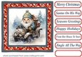 Santas on his way card front 9