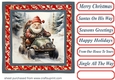 Santas on his way card front 12