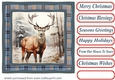 Elegant Christmas stag card front 1