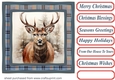 Elegant Christmas stag card front 2