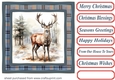 Elegant Christmas stag card front 8