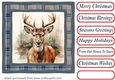 Elegant Christmas stag card front 11