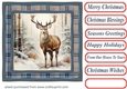 Elegant Christmas stag card front 12