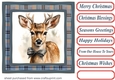Elegant Christmas stag card front 13