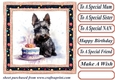 Framed Scottish terrier Birthday Card front 1