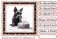 Framed Scottish terrier Birthday Card front 3