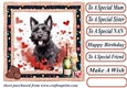 Framed Scottish terrier Birthday Card front 7