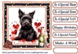 Framed Scottish terrier Birthday Card front 8