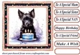 Framed Scottish terrier Birthday Card front 10