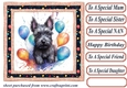 Framed Scottish terrier Birthday Card front 11