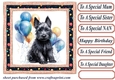 Framed Scottish terrier Birthday Card front 12