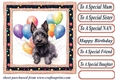 Framed Scottish terrier Birthday Card front 13