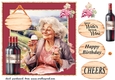 Female vineyard Birthday card front 3