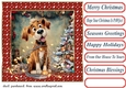Christmas pooch in a tangle card front 2
