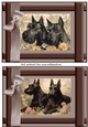 2 Vintage floral Scottish terrier card fronts 6