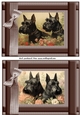 2 Vintage floral Scottish terrier card fronts 7