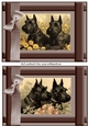 2 Vintage floral Scottish terrier card fronts 8