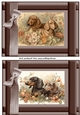 2 Vintage floral Dachshund card fronts 2