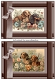 2 Vintage floral Dachshund card fronts 3
