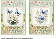 2 Floral butterfly card fronts(5x7 aprox) 3