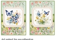 2 Floral butterfly card fronts(5x7 aprox) 4