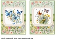2 Floral butterfly card fronts(5x7 aprox) 5