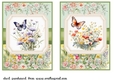 2 Floral butterfly card fronts(5x7 aprox) 6