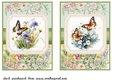 2 Floral butterfly card fronts(5x7 aprox) 7