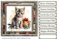 Cute Christmas kitten card front 3