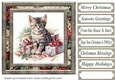Cute Christmas kitten card front 8