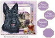 Framed Scottish dogs card front