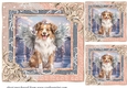 3 Christmas angel pup card fronts/toppers 1