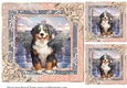 3 Christmas angel pup card fronts/toppers 3