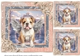 3 Christmas angel pup card fronts/toppers 6