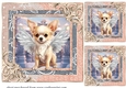3 Christmas angel pup card fronts/toppers 8
